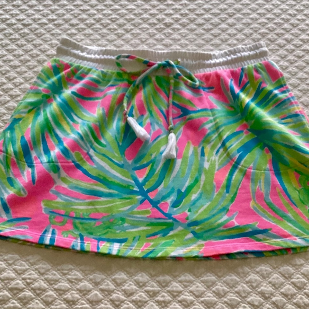 Lilly Pulitzer Zia Tiki Pink Royal Lime Skirt - Picture 2 of 8